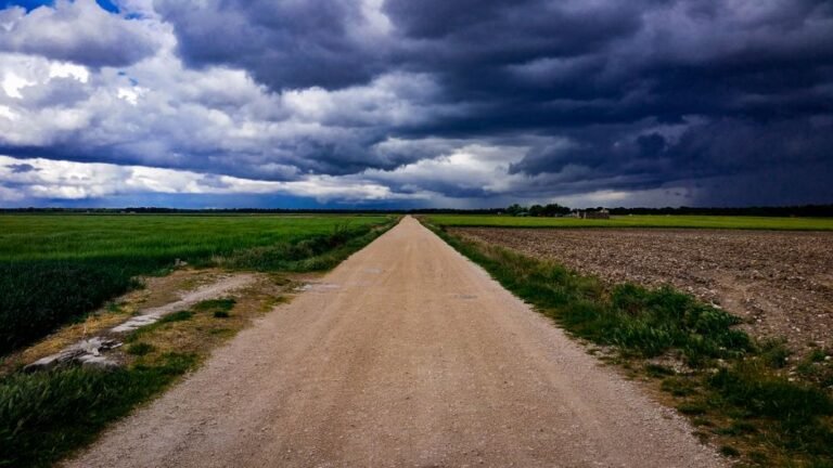 storm clouds field